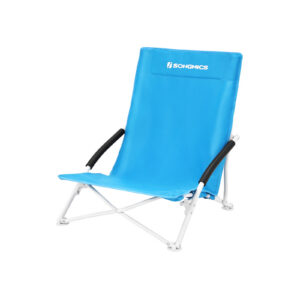 SONGMICS Foldable Beach Chair Bright Blue
