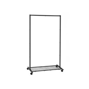 SONGMICS Clothes rail with mesh shelf Black