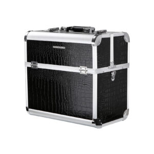 SONGMICS Cosmetic Case Crocodile Pattern Black