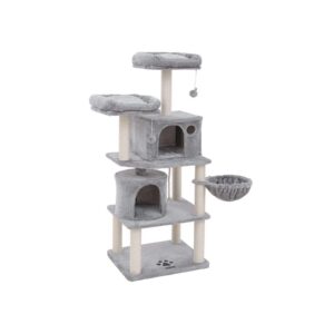 Feandrea Cat Tree 2 Houses 152 cm Light Gray