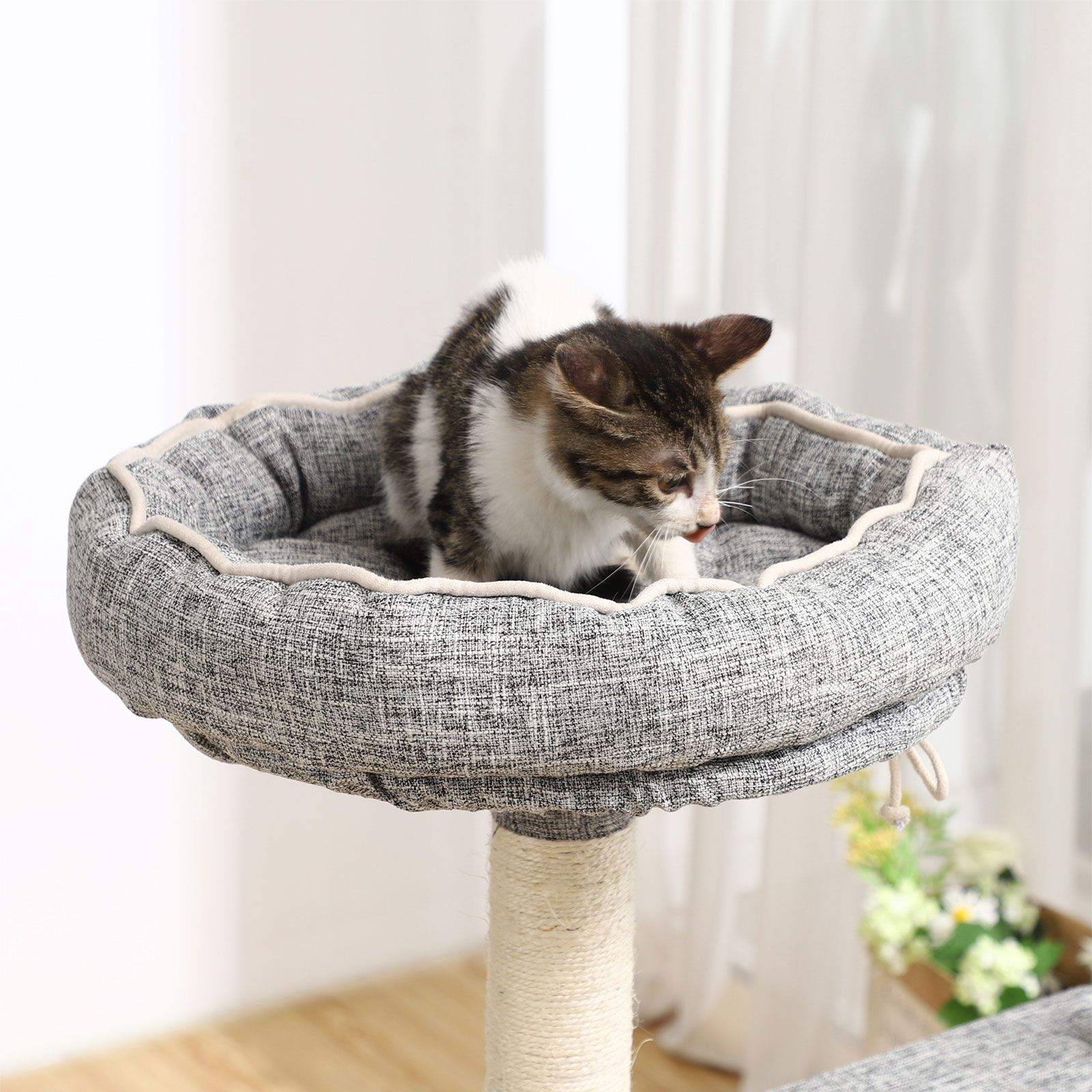 Feandrea Kradsetr? Kunstlinen 136 cm Lysegr? - Billede 4