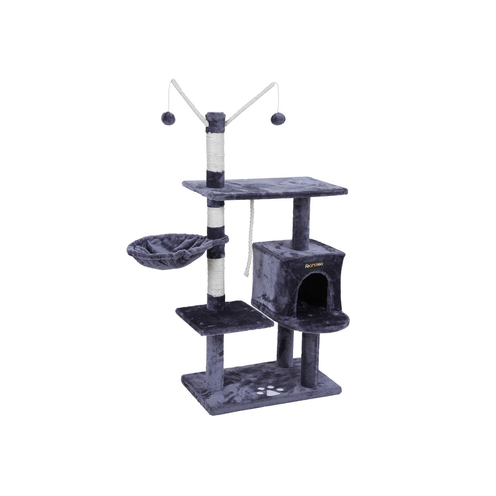 Feandrea Cat Tree with Cave 134 cm Smoke Gray