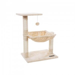 Feandrea Cat Tree with Lying Trough 70 cm Beige