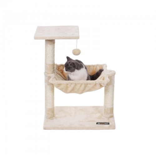 Feandrea Cat Tree with Lying Trough 70 cm Beige - Image 2