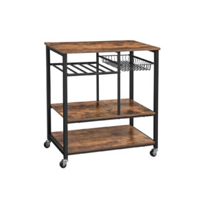 VASAGLE Kitchen Shelf on Casters Industrial Style