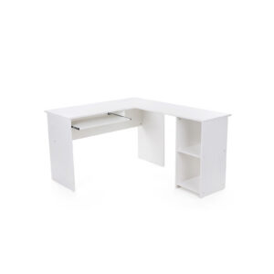 VASAGLE L-shaped desk, white