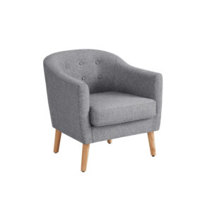 VASAGLE L?nestol i stof med polstret s?dehynde