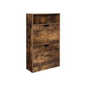 VASAGLE Shoe cabinet with 2 doors Vintage brown