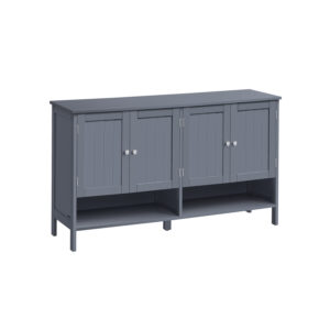 VASAGLE Skoskåpa i lantlig stil 35 x 120 x 70 cm skiffergrå