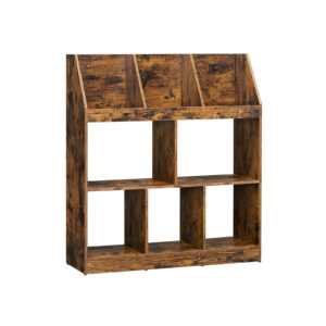 VASAGLE Teollinen design Kirjahylly Vintage-ruskea