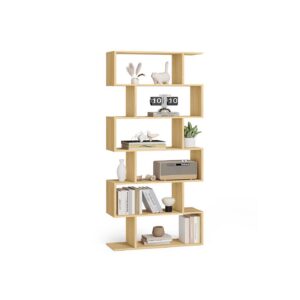 VASAGLE bokhylla med 6 hyllplan för presentation