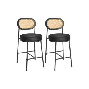 VASAGLE baarituolit korkea baaritiski keittiöjakkara kaarevalla selkänojalla