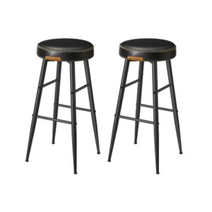 VASAGLE EKHO Collection - Bar Stool Set of 2, Basic Black