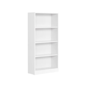 VASAGLE shelf with 4 compartments, white