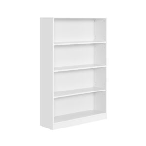 VASAGLE shelf with 4 compartments, white
