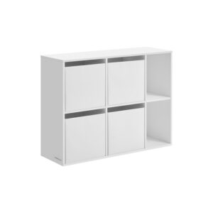 SONGMICS HOME Kirjahylly, 6 lokeroa, 27 x 83 x 61,6 cm, lumivalkoinen