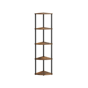 SONGMICS corner shelf with 5 levels 38.3 x 27 x 139 cm vintage brown
