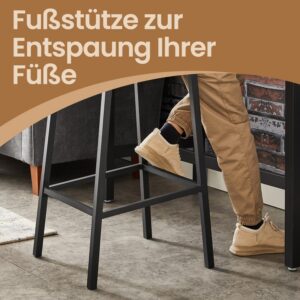 VASAGLE baarituolien 2 kpl:n sarja, baarituolit, keittiötuolit