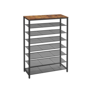 VASAGLE shoe rack with 7 wire shelves