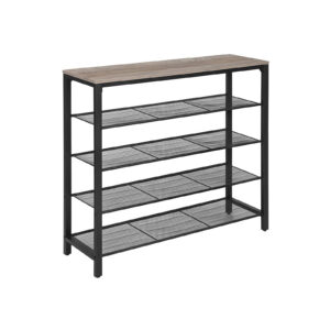 VASAGLE Shoe Rack Greige-Black