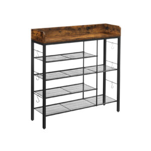 VASAGLE shoe rack vintage brown-black