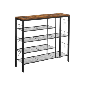 VASAGLE shoe rack vintage brown-black