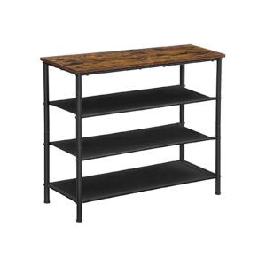 VASAGLE shoe rack with 3 shelves made of polyester fabric