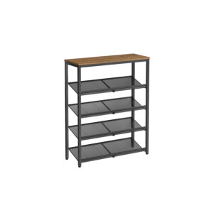VASAGLE shoe rack 5 levels with adjustable wire shelves