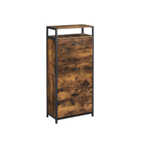VASAGLE shoe cabinet with 3 flaps