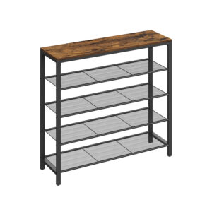 VASAGLE shoe rack with 4 mesh shelves