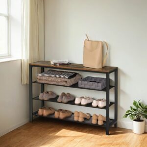 VASAGLE shoe rack with mesh shelves