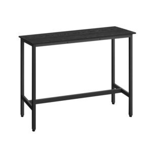 VASAGLE Teollinen muotoilu, suorakulmainen seisomapöytä, musta