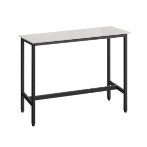 VASAGLE Teollinen muotoilu, suorakulmainen seisomapöytä, valkoinen