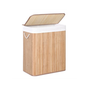 SONGMICS Bamboo Laundry Basket with Handles