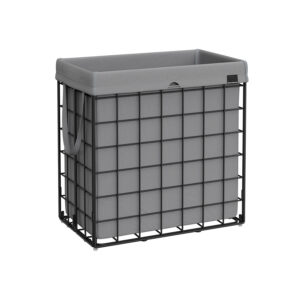 SONGMICS Laundry Basket 110L black-gray