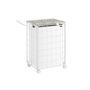 SONGMICS laundry collector with wheels and laundry bag, cloud white