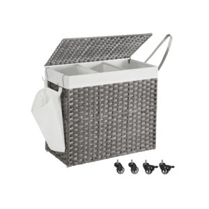 SONGMICS laundry collector with 3 compartments