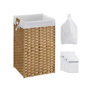 SONGMICS Laundry Basket 70 L natural color