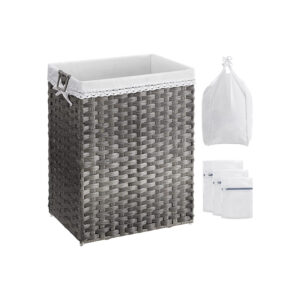 SONGMICS Laundry Basket 90 L Gray