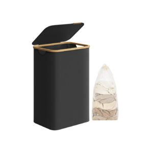 SONGMICS 90-liter laundry basket with removable laundry bag, ink black