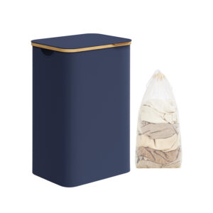 SONGMICS 90-liter laundry basket with removable laundry bag, anthracite blue