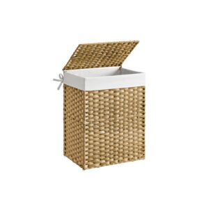 SONGMICS Laundry Basket Poly Rattan 90 L Natural Color