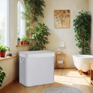 SONGMICS laundry basket, laundry collector 150 L, 3 compartments