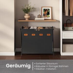 SONGMICS laundry basket, laundry collector 155 liters, laundry box