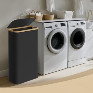 SONGMICS Laundry Basket, Laundry Collector with Lid, 65 L