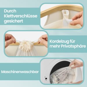 SONGMICS Laundry Basket, Laundry Collector with Lid, 90 L