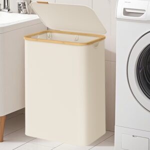 SONGMICS laundry basket, laundry collector with lid, 130 L