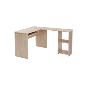 VASAGLE L-shaped computer desk in oak color