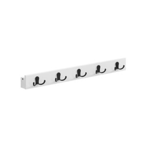 SONGMICS coat rack with shelf and metal hooks in cloud white