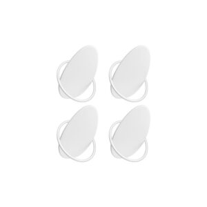 SONGMICS coat hook set of 4, egg shape design, pearl white